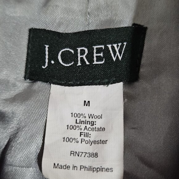 J.Crew Purple 100% Wool Insulated Brown Buttoned Collared Pea Coat Medium M - Picture 3 of 13